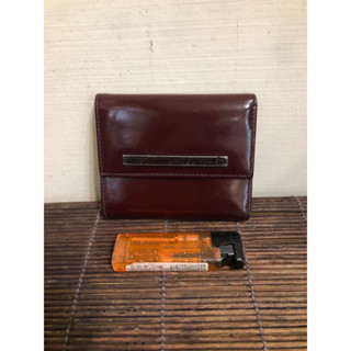 二手漆皮知名品牌borsalini 短夾