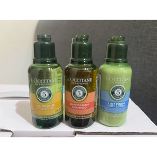 專櫃貨，歐舒丹 L'OCCITANE 草本活力沐浴膠35ml、草本修護洗髮乳35ml、身體舒緩身體乳35ml
