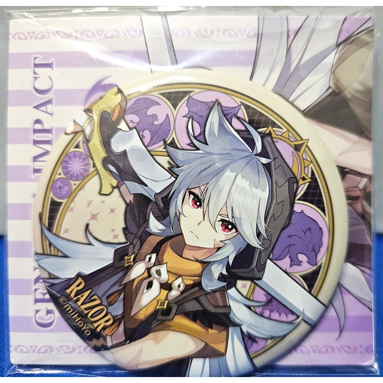 【ACG週邊】原神 2022年台北國際電玩展 原神 蒙德 雷澤 角色立繪徽章 馬口鐵