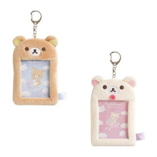♥小玫瑰日本精品♥ 拉拉熊 懶懶熊 牛奶熊 絨毛造型拍立得收納套掛飾 揹包掛飾 收納卡套 ~ 3