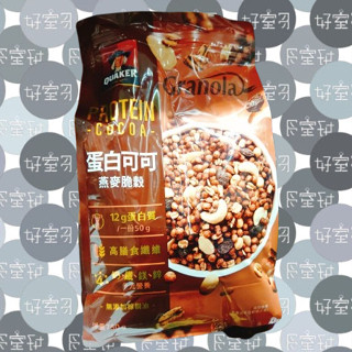 COSTCO代購 好市多 桂格 蛋白可可燕麥脆穀 燕麥 杏仁 腰果 葡萄乾 穀物 蛋白質 鈣鐵鎂鋅 膳食纖維 750克