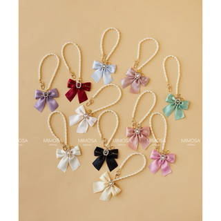 【預購】Maison de FLEUR 寶石蝴蝶結吊飾 原單