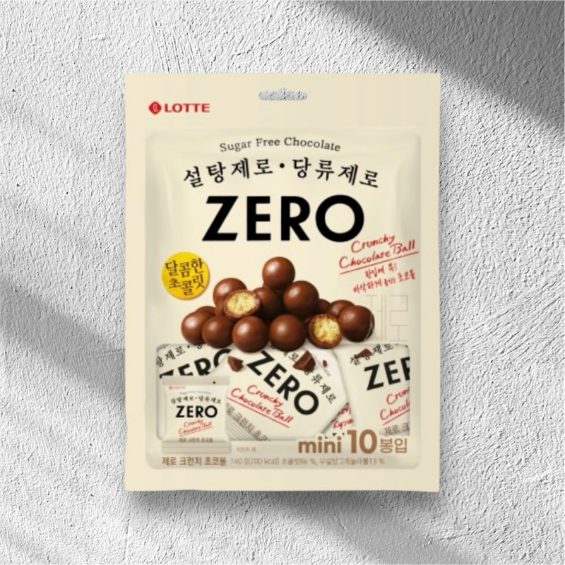 韓國 LOTTE 樂天 零糖 zero 巧克力球 140g 韓國零食