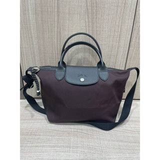 二手LONGCHAMP 龍驤 再生尼龍短把手提/斜背兩用包/小號