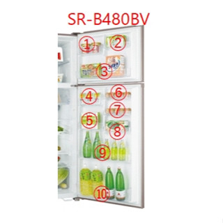 冰箱冷凍冷藏門欄_適用SANLUX臺灣三洋SR-B480BV、SR-A480BV、SR-B480B
