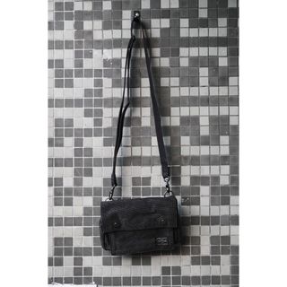 PORTER YOSHIDA Black Denim Shoulder Bag Made in Japan