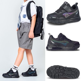 【KangaROOS 美國袋鼠鞋】童鞋 K-RIDER WR 防潑水氣墊童鞋 緩衝透氣 穩定支撐(黑-KK41780)