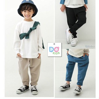 DO Kids童裝 臺灣現貨-日系純色可捲邊哈倫褲 男童裝 女童裝 兒童 春秋季新品 中小童 大童 休閒褲 長褲 褲子