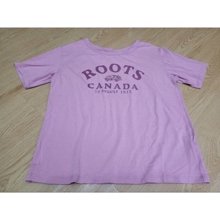 roots 女大人 海狸 粉 大logo 短袖 上衣 T恤 S XS