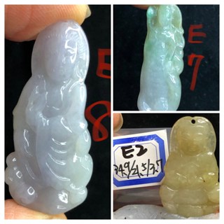 e組觀音菩薩膠感三彩紫羅蘭正陽綠黃翡天然玉石翡翠a貨緬甸玉墜子吊墜玉墬掛件玉珮項鍊