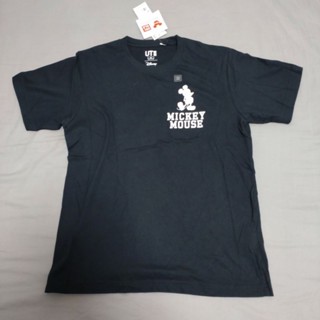 uniqlo mickey mouse 米奇 米老鼠 t-shirt t恤 m號 黑色 男