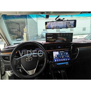 OK商城 RAV4 臺中實體門市安裝 Abee快譯通 M990 行車紀錄器 電子後視鏡 前後2K HDR 科技執法 測速