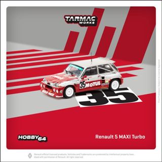 TARMAC WORKS 1/64 雷諾 Renault 5 MAXI Turbo 歐洲登山賽1987 冠軍車 東海模型