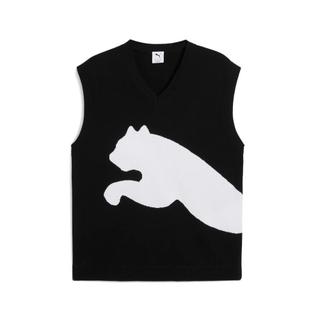 . PUMA 休閒背心 629694 01 針織背心 毛衣 背心 大LOGO 歐規 男女款