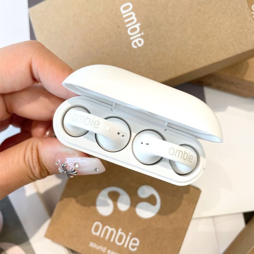 8H出貨·藍牙耳機 日本ambie 真無線 藍芽耳機 無線耳機 藍芽5.3 不入耳 氣傳導 耳夾式 日本耳機 運動耳機