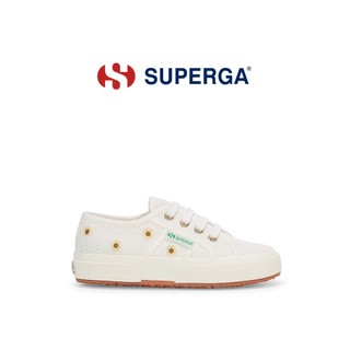 SUPERGA 童鞋 兒童 休閒鞋 運動鞋 2750 經典系列 向日葵 刺繡 親子款 米白 S8136ZW-A03