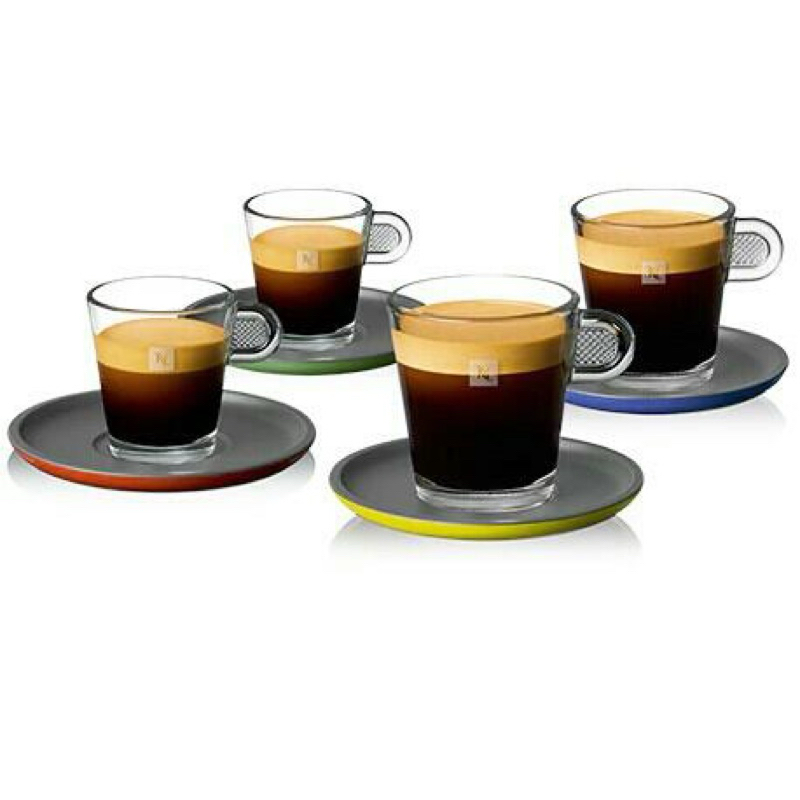 全新 Nespresso 雀巢原廠 View COLLECTION Lungo +Espresso 咖啡杯盤組 四杯四盤