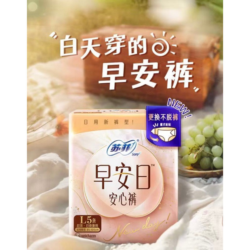 🎬限時優惠🎬外出更換不脫褲❤️蘇菲早安日安褲 M/L褲型衛生棉 安睡褲 內褲型衛生棉 夜安褲 安心褲 好眠褲 衛生棉褲