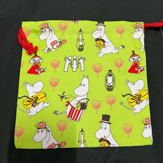 moomin 嚕嚕米一家 綠色 束口袋