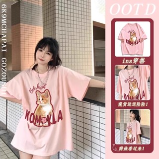 【限時特價】純棉t恤 卡通印花t 短袖t恤 女生衣服 oversize 短t 潮牌上衣 下半身失蹤 正韓衣服 寬鬆韓國t