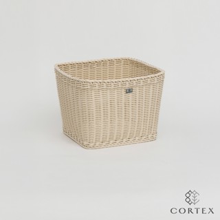 CORTEX 編織籃 洗衣籃 方型089 米白色