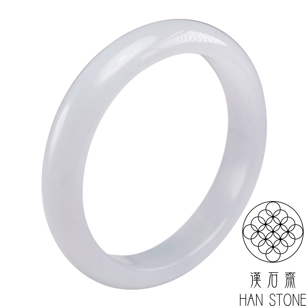 【漢石齋】天然翡翠A貨 手鐲玉鐲 冰糯種淺紫羅蘭(手圍18.2/版寬12.2mm)