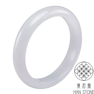 【漢石齋】天然翡翠A貨 手鐲玉鐲 冰糯種淺紫羅蘭(手圍18.2/版寬12.2mm)