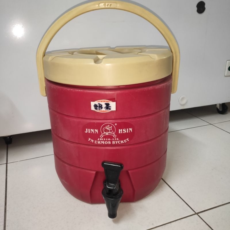 二手 台灣製 牛88 13L 不鏽鋼 保溫 保冷 茶桶 紅茶桶 奶茶桶 冰桶 飲料桶 保溫桶 保冰桶