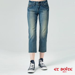BLUE WAY ET BOiTE 箱子 - 女款 拉鍊口袋丹寧七分褲