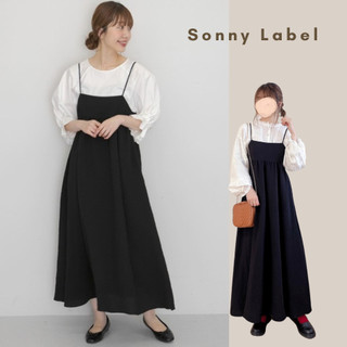 🐈快來帶走我的二手衣🐈 日本正品 URBAN RESEARCH Sonny Label 超可愛！後綁帶平口吊帶裙 黑色