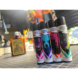 西班牙CLIPPER安全打火機新款中號圓條動物塑膠款