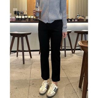 K&A 簡約黑色直筒九分褲 M/L/XL