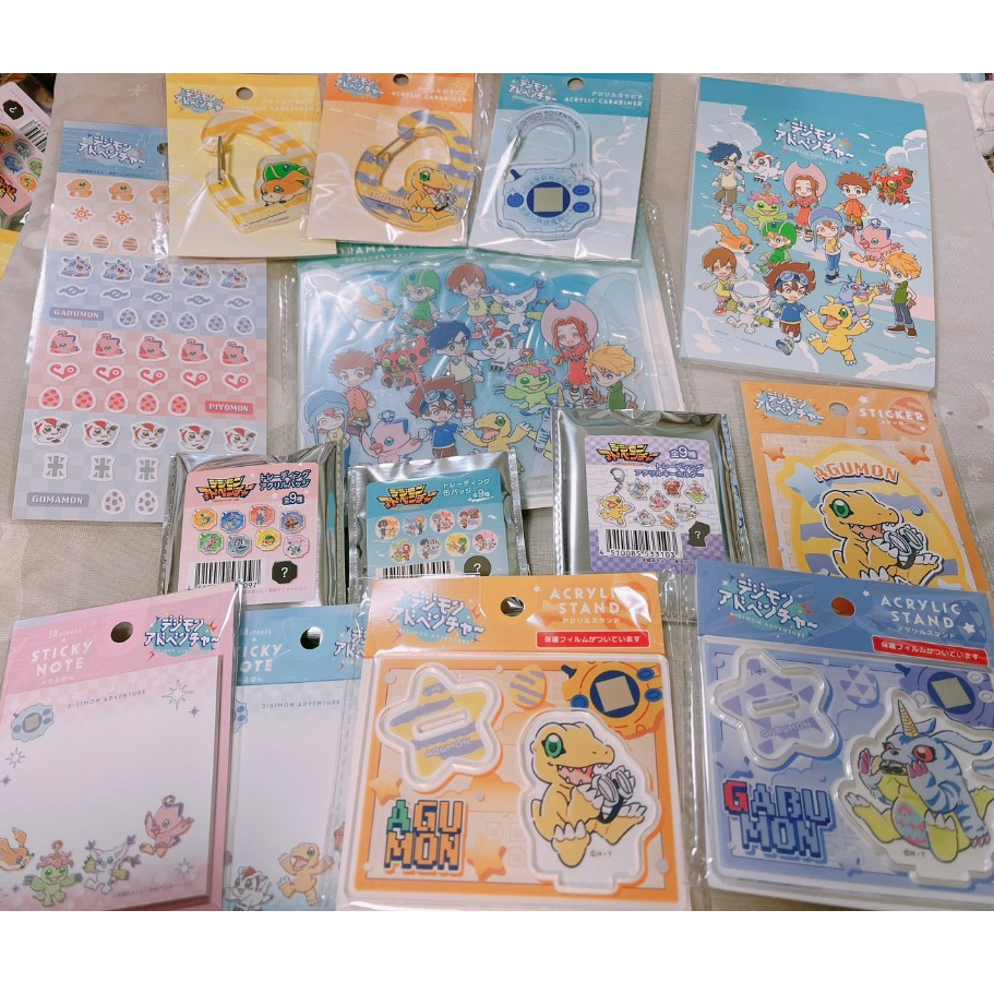 🫧日版周邊🫧 數碼寶貝 壓克力立牌 吊飾 貼紙 徽章 資料夾 隨機 盲包 便條紙 盲包 隨機 文件夾 亞古獸 巴達獸