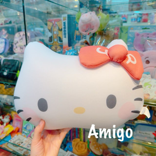 美版 三麗鷗 kitty 大頭 翻轉 可收納 頸枕 U型枕 抱枕 枕頭 護頸枕 旅行枕 出國 長途飛機