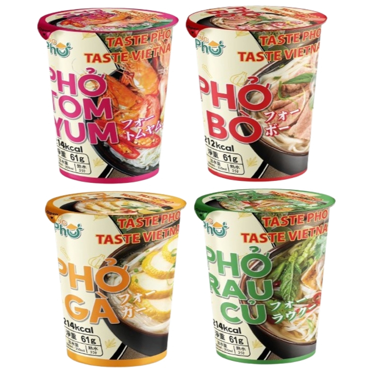 《番薯先生》KING PHO 越南王麵河粉 61g 雞絲河粉 熟牛肉 素食野菜 酸辣蝦風味 杯裝 河粉