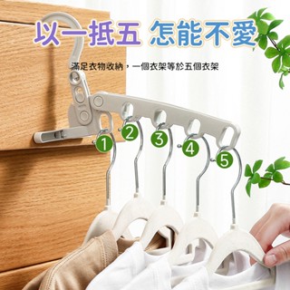 (臺灣現貨)加厚五孔折疊晾衣架 旅行出差酒店便攜式掛架 晾曬架 宿舍四季晾衣神器