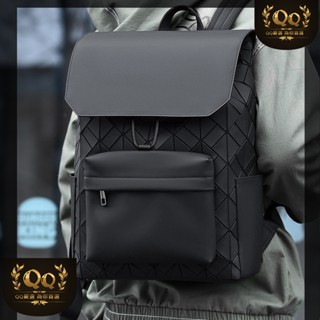 【臺灣現貨】⚡【2025日系幾何菱格 15.6吋 後揹包】大容量 休閒後揹包 筆電後揹包 筆電揹包 男揹包 電腦包 H