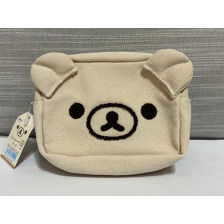 San-X Rilakkuma 拉拉熊 米色 帆布化妝包 收納包 全新正版