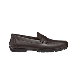 【GEOX】男鞋 休閒鞋 棕 RESPIRA™ 透氣防潑水真皮樂福鞋 新品