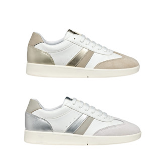 【GEOX】女鞋 運動鞋 白金/灰銀 RESPIRA™ 透氣防潑水休閒鞋 2色 新品