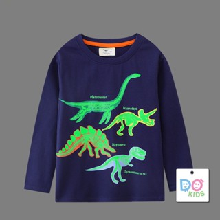 DO Kids童裝 臺灣現貨-長袖夜光恐龍世界 韓版潮流T恤 男童裝 春秋新品 中小童 兒童 運動 休閒 上衣 透氣