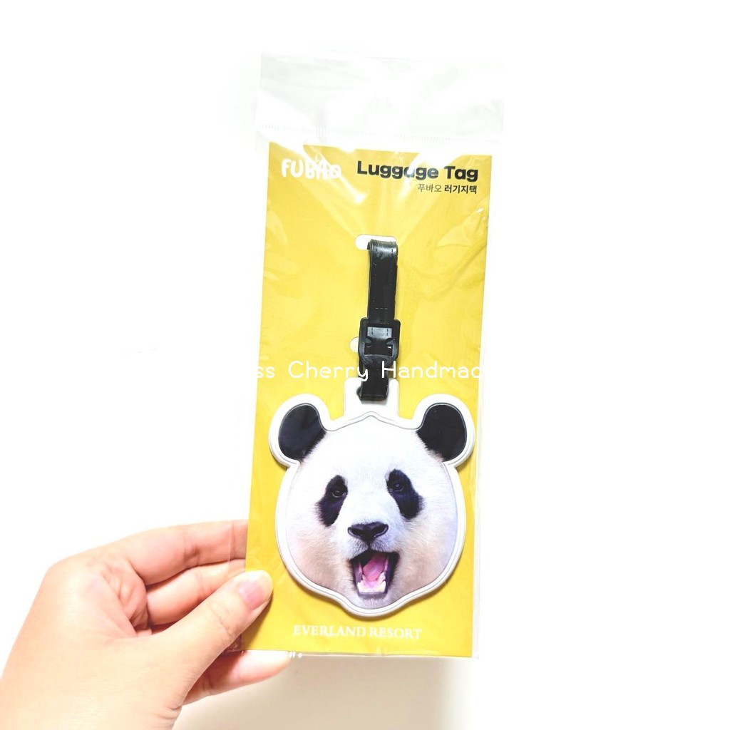 現貨在台🐼 福寶 行李吊牌 二代 大頭 開口笑 韓國製 熊貓 寶家族 周邊 愛寶樂園 代購 官方正品 韓國