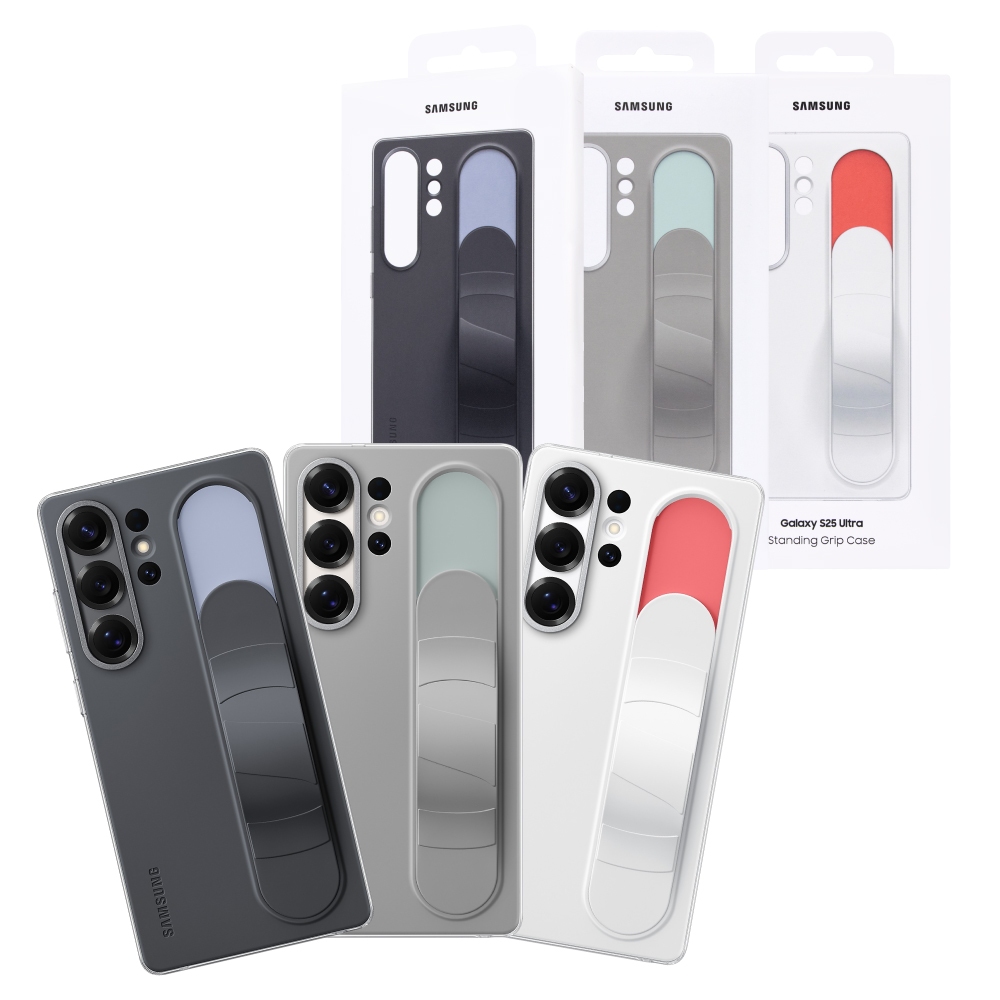Samsung 三星原廠官方 Galaxy S25 Ultra 立架式矽膠保護殼-附指環帶【盒裝】EF-GS938