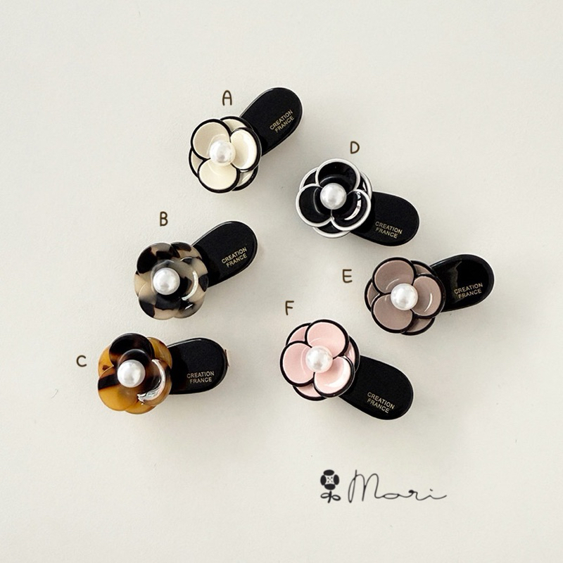 🟠Mori🟠 正韓 現貨 CREATION FRANCE 山茶花珍珠小髮夾