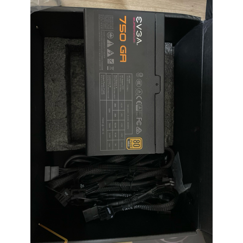 二手EVGA電源供應器 G750W 全模組 ~完美主義者勿下單!