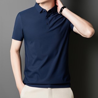 【16色可選】冰絲無痕polo衫 涼感polo衫 素面POLO衫 商務休閒短袖 polo衫男 冰絲短袖polo衫