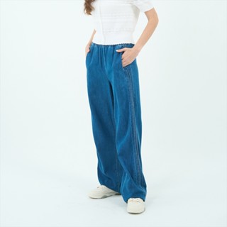 GIORDANO 女裝輕薄牛仔落地褲 Blue Classics系列 05415008