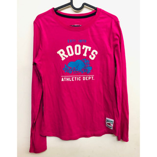 Roots女大人上衣 絨印LOGO 尺寸m