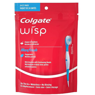 (現貨滿額贈)Colgate Wisp 高露潔即棄免潄口便攜牙刷 一次性牙刷 拋棄 輕巧 隨身牙刷 剔牙