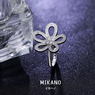 MIKANO 高品質滿鋯太陽花戒指 鏤空花瓣設計 食指戒 中指戒 戒指女 時尚經典款